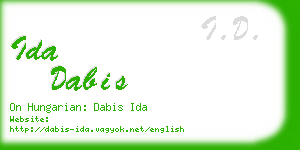 ida dabis business card